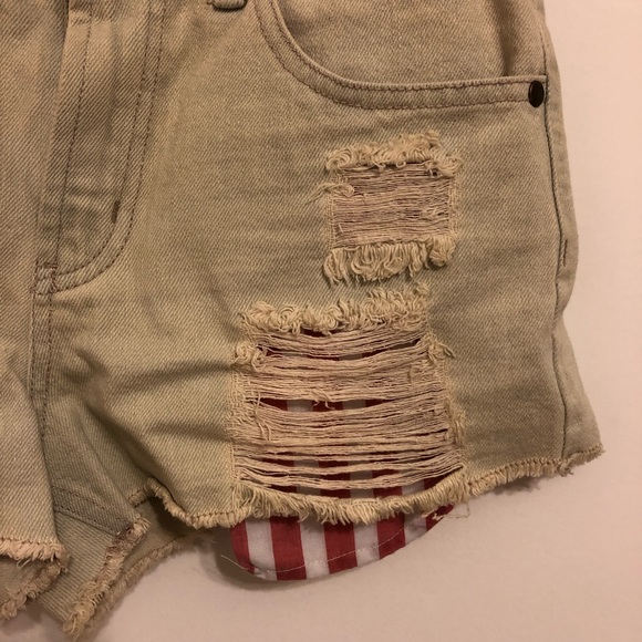 High Waisted Jean Shorts - Picture 2 of 4